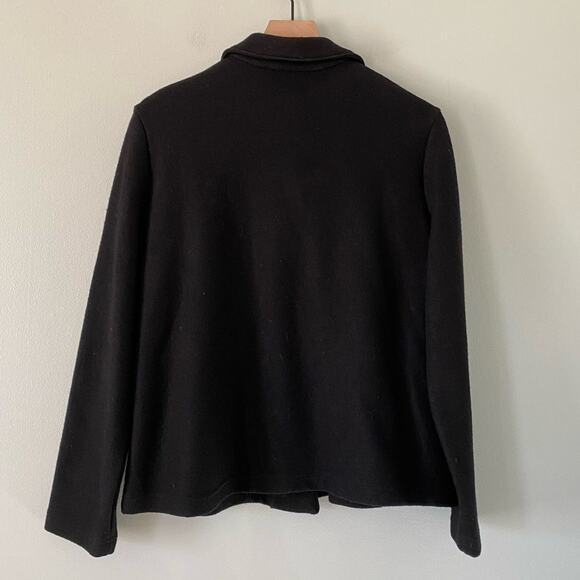 BRYN Walker Black Wool Blazer Jacket Cardigan Large - Picture 3 of 8